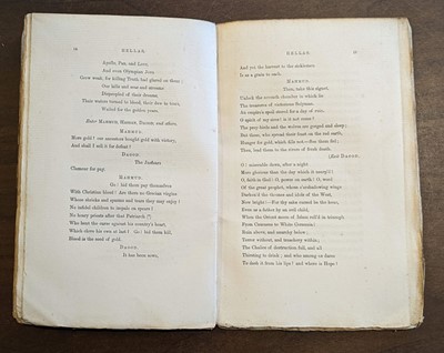 Lot 160 - Shelley (Percy Bysshe).  Hellas. A lyrical drama, 1st ed., 1822
