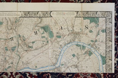 Lot 470 - London. Cruchley (G. F.). Cruchley's New Plan of London and its Environs, circa 1835