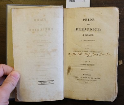 Lot 156 - Austen (Jane). Pride and Prejudice: A Novel, 3 vols., 2nd edition, 1813