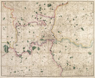 Lot 472 - London. Wyld (James), A New Map of the Country Twenty-five Miles round London, circa 1860