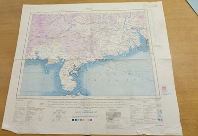 Lot 452 - Hong Kong and the Far East. Four military issue maps, circa 1944