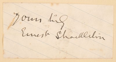 Lot 46 - Shackleton (Ernest, 1874-1922). Autograph Signature in blue ink