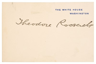 Lot 245 - Roosevelt (Theodore, 1858-1919). Bold fountain pen ink signature, 'Theodore Roosevelt’