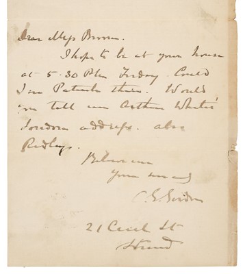Lot 236 - Gordon (Charles George, 1833-1885). Autograph Letter Signed, ‘C.E. Gordon’