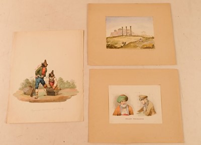 Lot 522 - Costume. A collection of approximately 40 watercolours, circa 1845