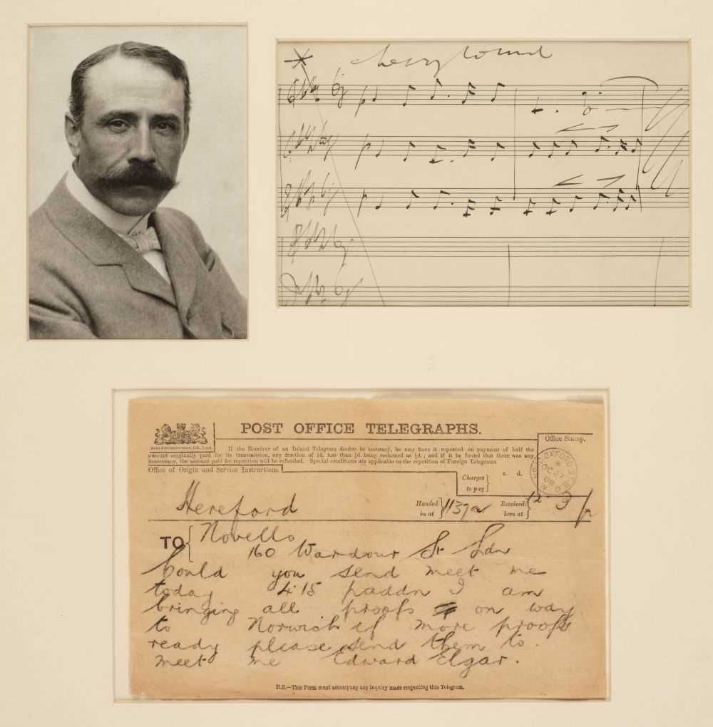 Lot 199 - Elgar (Edward, 1857-1934). Autograph Musical Sketch unsigned, [Malvern], c. 1902/3