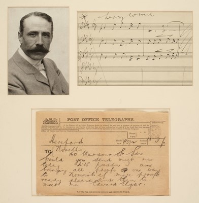 Lot 199 - Elgar (Edward, 1857-1934). Autograph Musical Sketch unsigned, [Malvern], c. 1902/3