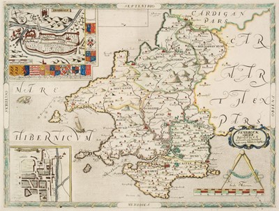 Lot 484 - Pembroke. Saxton (Christopher & Lea Philip), Pembrockshire Discribed by C. S...., 1693