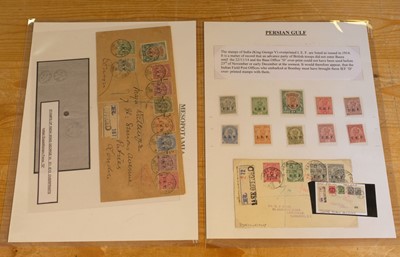 Lot 293 - Postal History: Persian Gulf/Mesopotamia. A Collection of E.F. Overprints Covers & Stamps