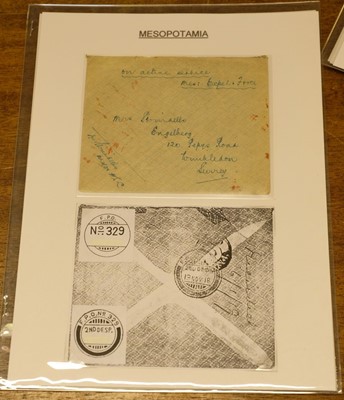 Lot 290 - Postal History: Iraq – WWI. A Military Picture Postcards + Letters Collection - c.1916-20