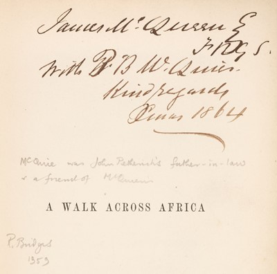Lot 17 - Grant (James Augustus). A Walk Across Africa, 1st edition, 1864
