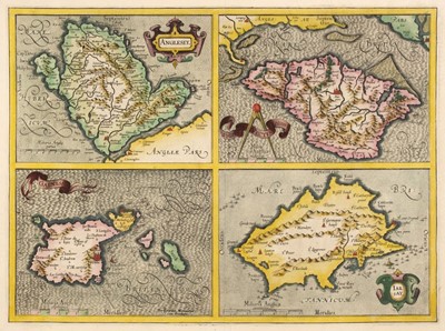 Lot 97 - British Islands. Mercator (G.) Anglesey, Garnesay, Jarsay & Wight Vectis olim, circa 1620