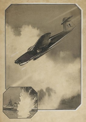 Lot 128 - Trevithick (Richard J.). Fairey Barracuda attacking an enemy ship 1943 plus another