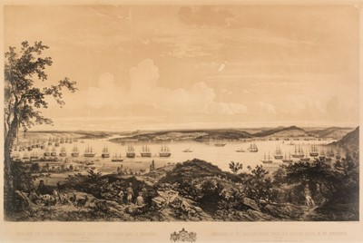 Lot 545 - Schranz (Joseph 1803-circa 1866). Mouillage des Flottes Anglo-Francaises..., 1853