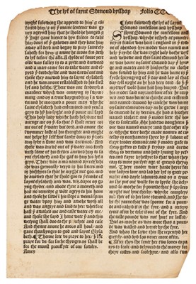 Lot 92 - Wynkyn de Worde. Two printed leaves from The Golden Legende, [Westminster 1498]