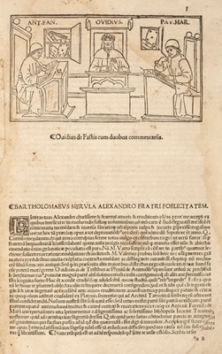 Lot 90 - Ovidius Naso (Publius). De Fastis cum duobus, commentariis...,  1497