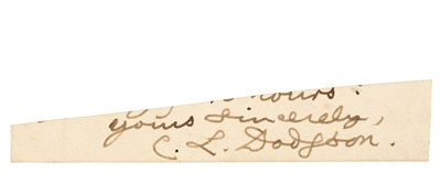 Lot 251 - Dodgson (Charles Lutwidge 'Lewis Carroll', 1832-1898). Autograph Signature 'C.L. Dodgson'