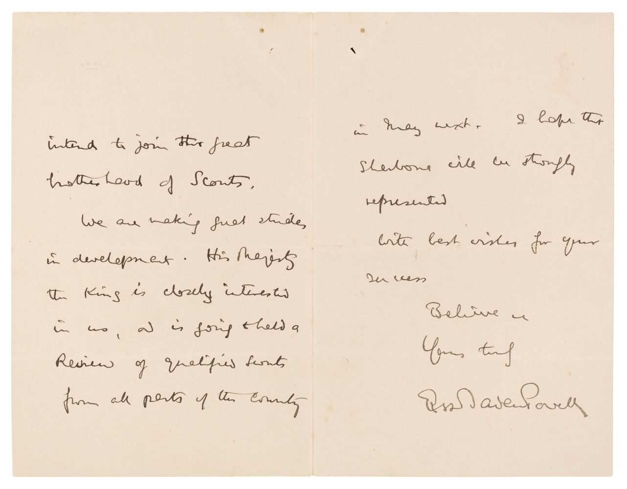 Lot 252 - Baden-Powell (Robert, 1857-1941). Autograph Letter Signed, 'R.S.S. Baden-Powell', 1901