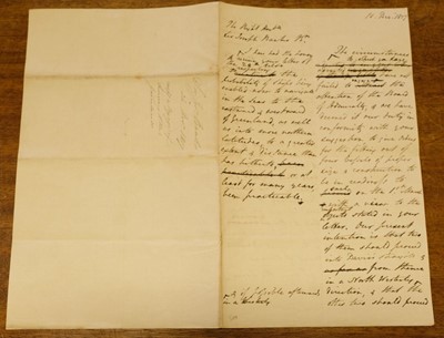 Lot 48 - Banks (Joseph, 1743-1820). Copy of a report and Admiralty's draft reply, 1817