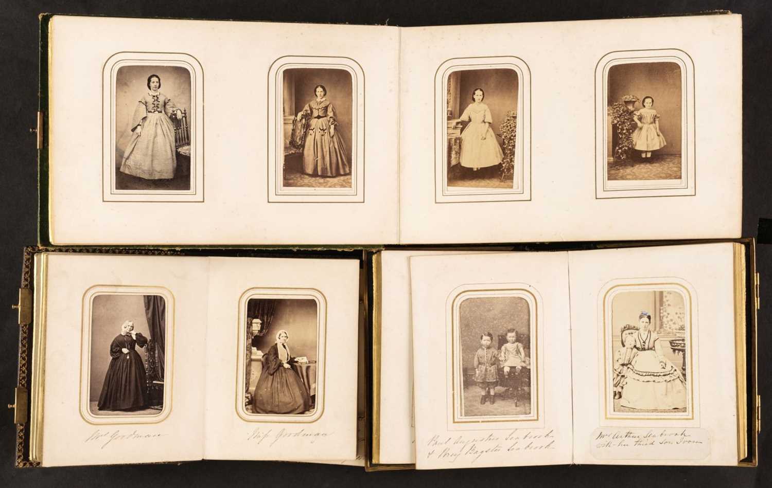 Lot 269 - Bagster Family photograph albums. A group of 5 albums of cartes de visite, c. 1860s/1870s