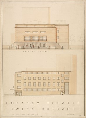 Lot 294 - Architectural drawings. A collection of architect's drawings, plans, and elevations, circa 1932-1937