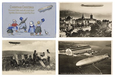 Lot 273 - Graf Zeppelin. Postal history comprising flown covers and postcards WWI-1930s