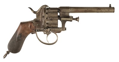 Lot 292 - Revolver. A Victorian 12-shot revolver by Edwin Ladmore of Hereford circa 1850