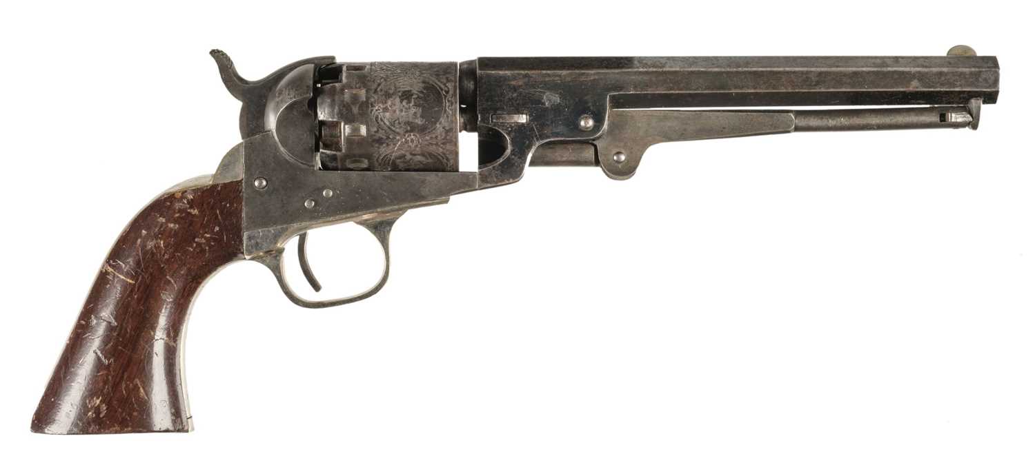 Lot 304 - Revolver. A 19th century American 6-shot revolver by Manhattan Firearms Co, Newark circa 1860