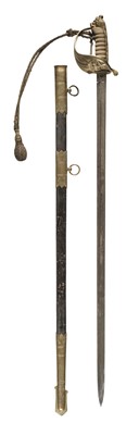 Lot 311 - Naval Sword. An Edward VII period naval officer's sword