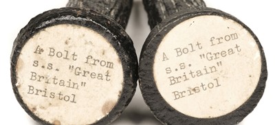 Lot 256 - SS Great Britain. Two large bolts from the SS Great Britain