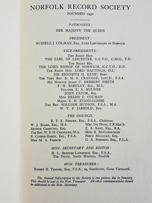 Lot 60 - Norfolk Records Society, a broken run of 59 volumes, 1931-2019