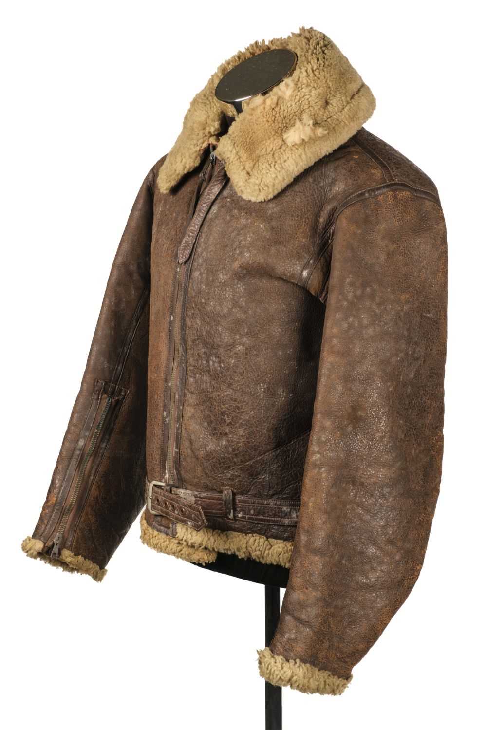 Lot 231 - Flying Jacket. A WWII RAF Irvin brown leather flying jacket (size 3) - Beardsall