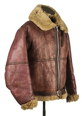 Lot 177 - Flying Jacket. A WWII RAF Irvin brown leather flying jacket (size 6)