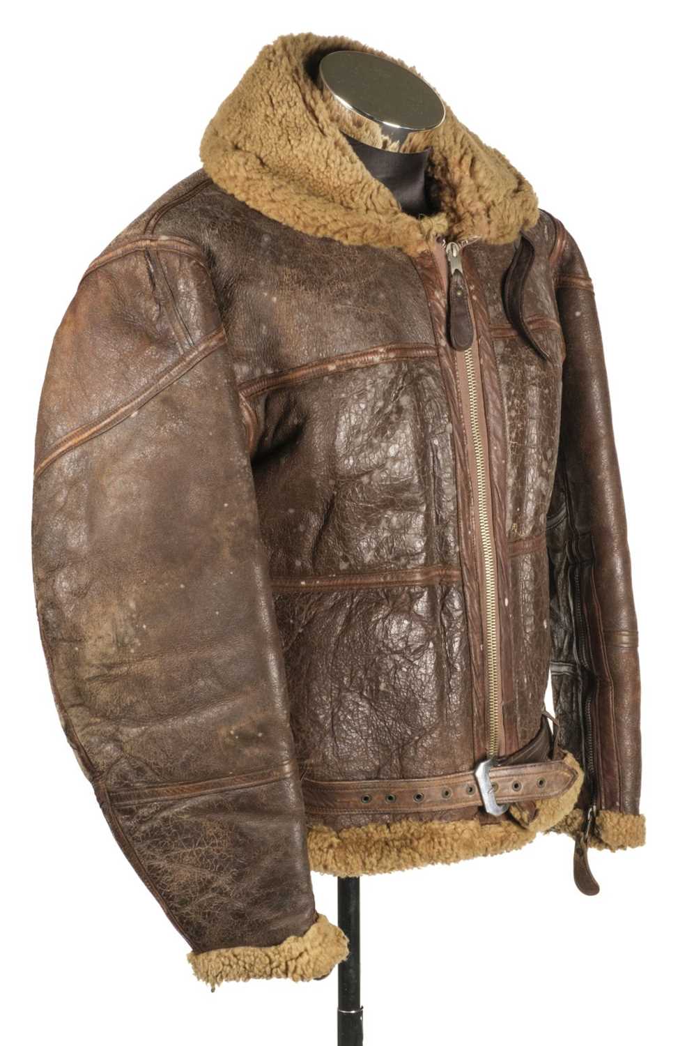 Lot 184 - Flying Jacket. A WWII RAF Irvin brown leather flying jacket (size 4)