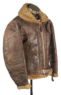 Lot 184 - Flying Jacket. A WWII RAF Irvin brown leather flying jacket (size 4)