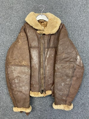 Lot 231 - Flying Jacket. A WWII RAF Irvin brown leather flying jacket (size 4)