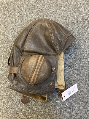 Lot 165 - Flying Helmet. A WWII Battle of Britain period B Type flying helmet dated 1939 (size 3)