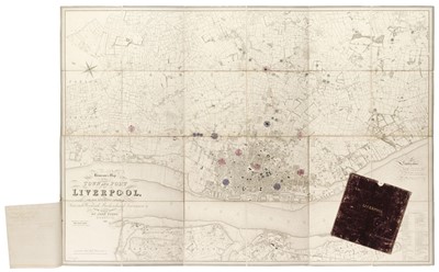 Lot 140 - Liverpool.  Bennison (Jonathan), Bennison's Map of the Town and Port of Liverpool..., 1846