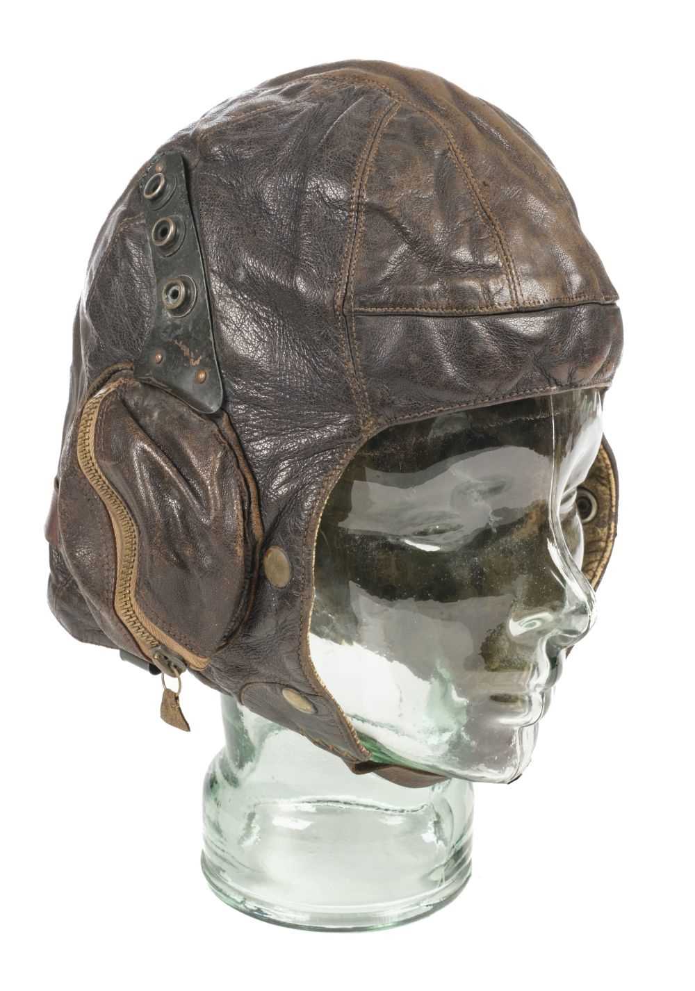 Lot 232 - Flying Helmet. A WWII Battle of Britain period B Type flying helmet (No 3)