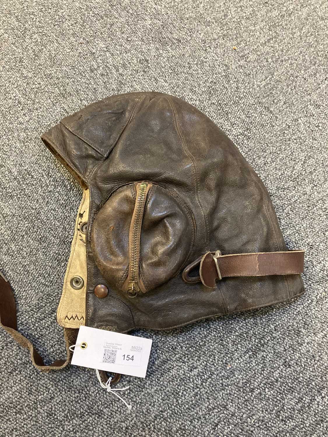 Lot 154 - Flying Helmet. A WWII Battle of Britain