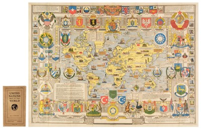 Lot 177 - World. Bullock (L. G.), United Nations Map of the World, 1942, Edinburgh, 1944