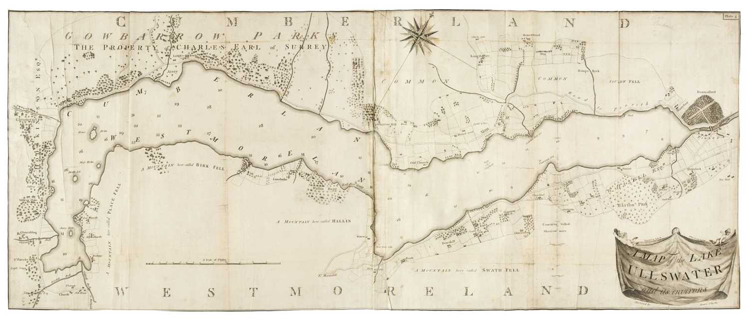 Lot 137 - Lake District. Clarke (James), Six maps of the Lake District, circa 1789