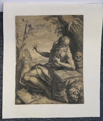 Lot 200 - Wierix (Hieronymus, 1553-1619). Saint Margaret of Antioch, plus Justus Sadeler, Saint Jerome