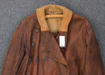 Lot 207 - Royal Flying Corps. A WWI RFC brown leather flying coat