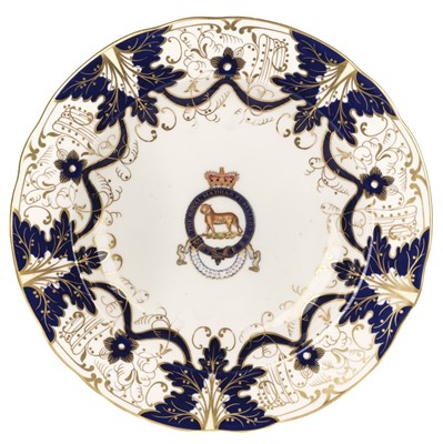 Lot 335 - The Royal Madras Fusiliers. A Victorian porcelain soup bowl by Cauldon