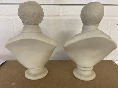 Lot 341 - Indian Mutiny. A pair of Victorian Copeland Parian busts, Sir Colin Campbell & Sir Henry Havelock
