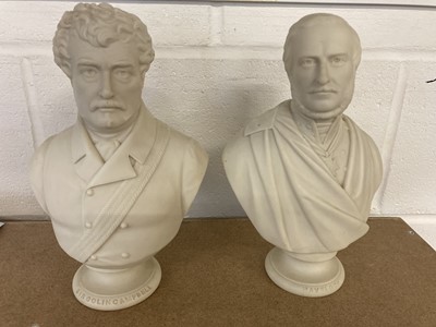 Lot 341 - Indian Mutiny. A pair of Victorian Copeland Parian busts, Sir Colin Campbell & Sir Henry Havelock
