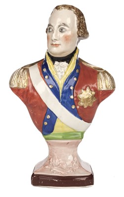 Lot 294 - Charles Cornwallis, 1st Marquess Cornwallis. An early 19th century pottery bust