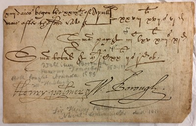 Lot 227 - Borough (William, 1536-99). Victualling account for the Elizabethan Navy, circa 1590