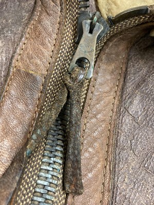 Lot 230 - Flying Jacket. A WWII RAF Irvin brown leather flying jacket